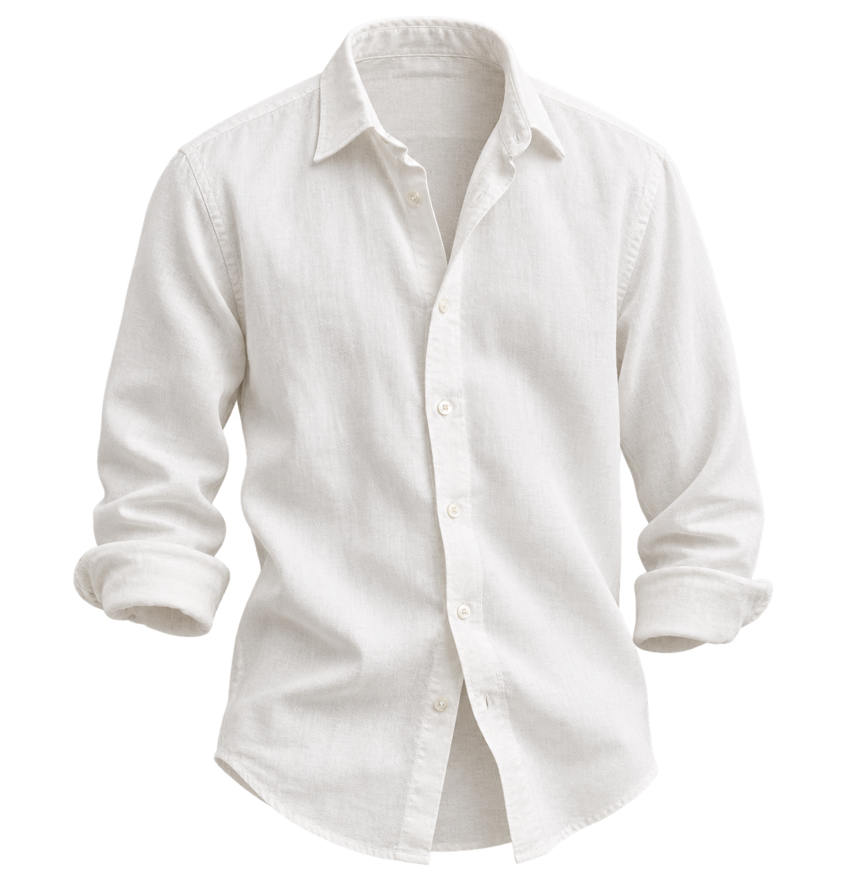 White linen shirt floating in the Deva Selections hero